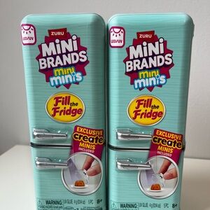ZURU Mini Brands Fill The Fridge Mini Minis FRIDGE Playset （2）